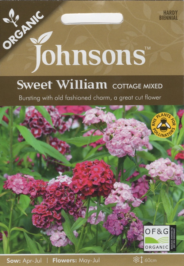 楽天市場 輸入種子 Johnsons Seeds Organic Sweet William Cottage Mixed オーガニック スイート ウイリアム なでしこ コテージ ミックス ジョンソンズシード Ivy