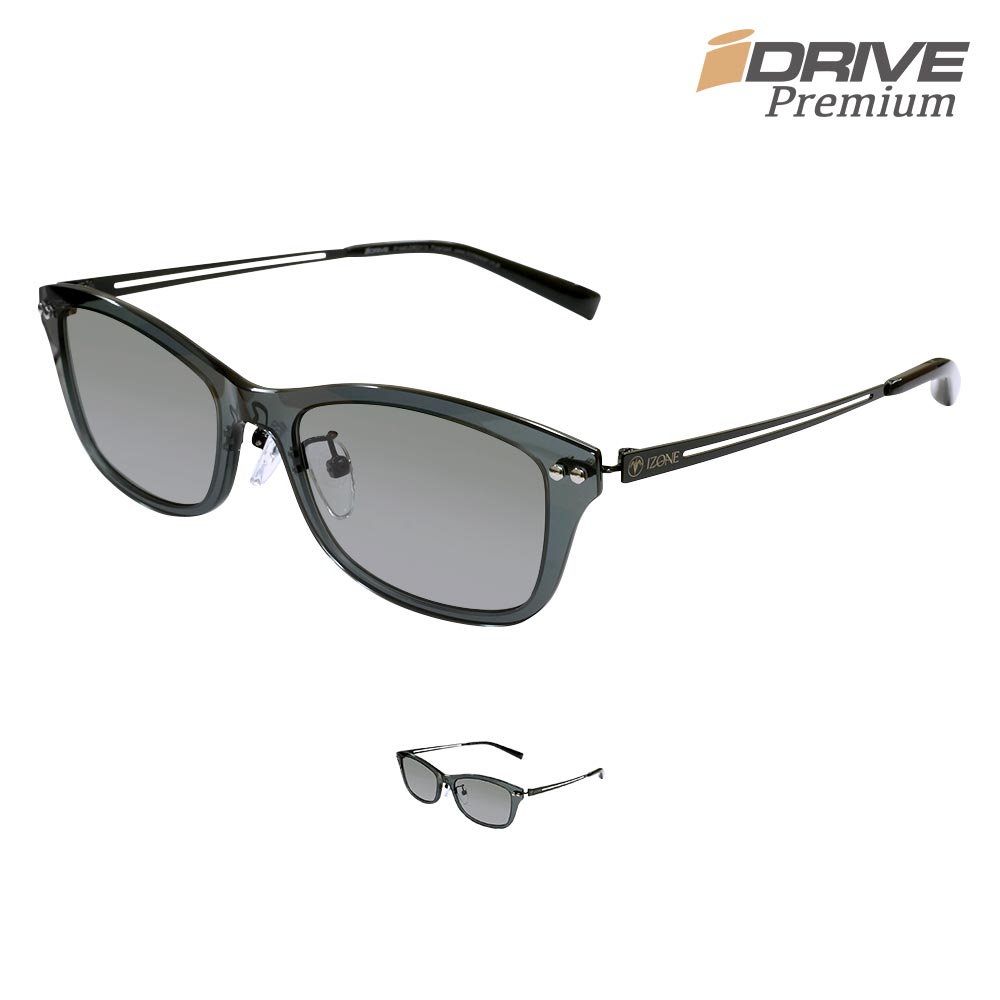 IZONE NEW YORK iDrivePremium サングラス メンズ レディース 偏光 UVカット スクエア 紫外線カット UV400 軽量 小さめ 小さい 耐衝撃 レンズ 運転用 ドライブ用 アウトドア用 ケース付 P1440｜IZONE NEW YORK 9,800円