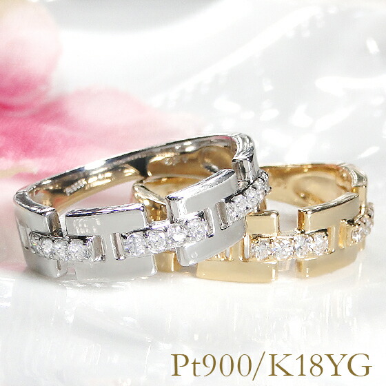 楽天市場】Pt900/K18YG/K18PG トリニティ リング 【送料無料