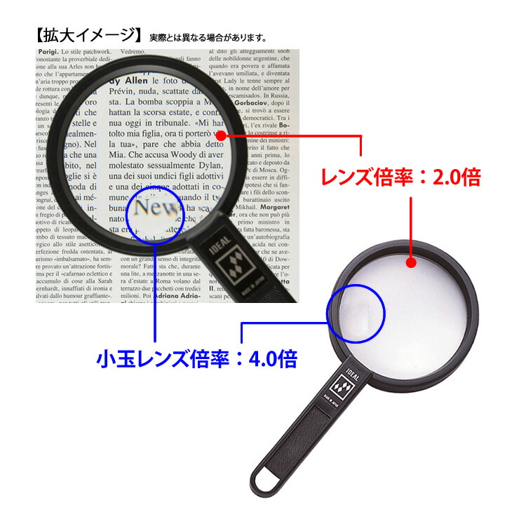 楽天市場 虫眼鏡 拡大鏡 プラルーペ 小玉付 Pp90 倍率2倍 小玉4倍 レンズ径90mm プラスチック製レンズ クーポン対象 株式会社ジャパンアィウェア