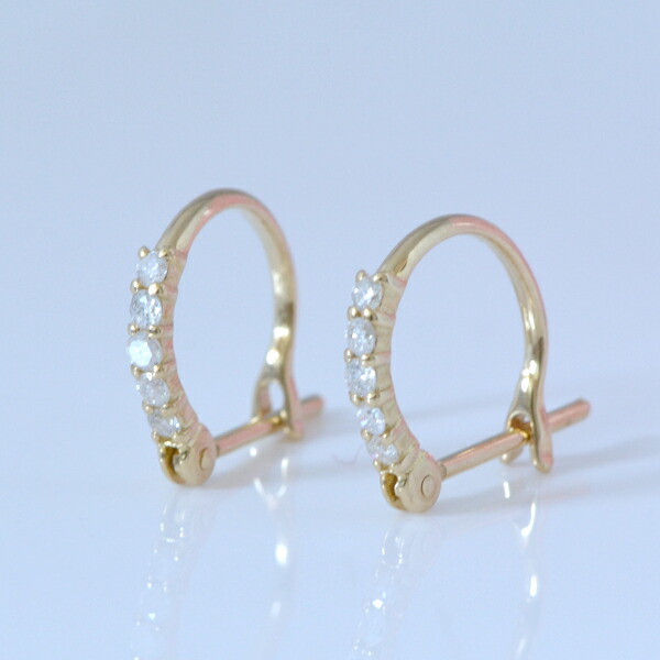 18金 フープ ダイヤモンド ピアス K18 両耳用 送料無料 彼女 [ 誕生日 プレゼント ギフト ジュエリー アクセサリー ]｜ジュエリーコトブキ幸せ運ぶ宝石屋