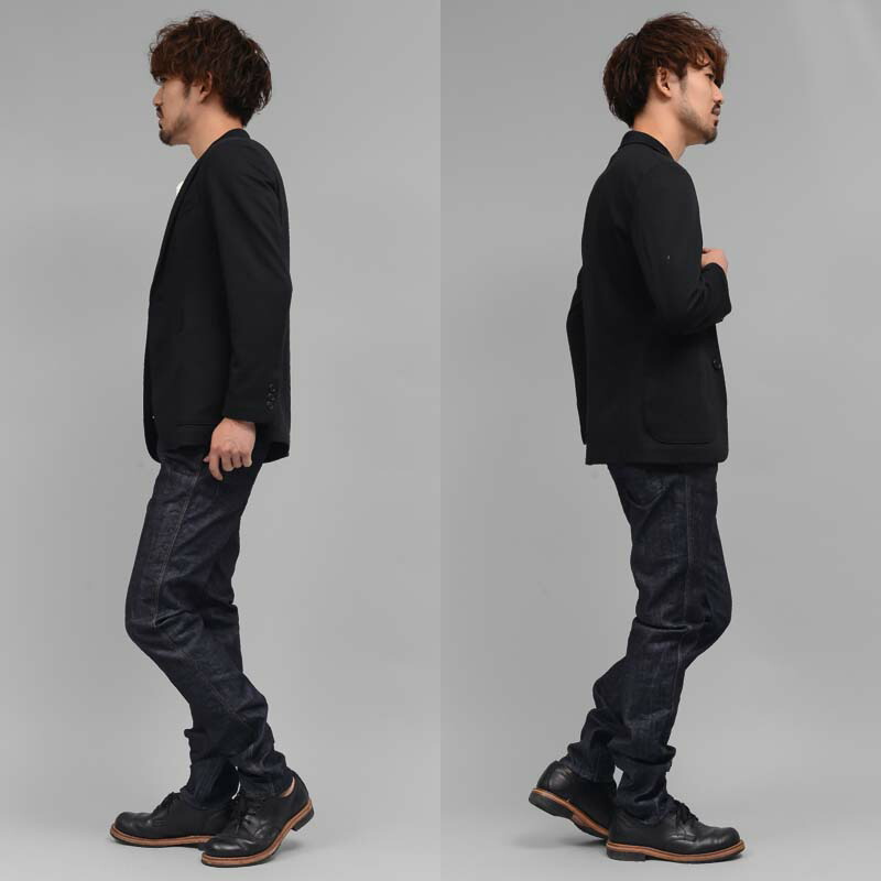 blueway: 固体弹力牛仔布紧修身牛仔裤 (单洗) 牛仔裤: m1880-8100