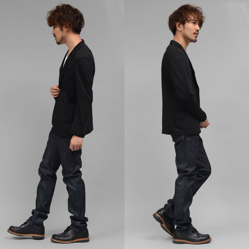 blueway: 固体弹力牛仔布定期锥形的牛仔裤 (单洗) 牛仔裤: m1881