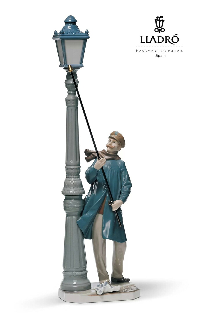 【9/1から値上げ】ガス灯 LLADRO リヤドロ 置物 オブジェ インテリア 人形 磁器 かわいい おしゃれ スペイン プレゼント 玄関 お祝い 新築 開業 癒し リビング 寝室 事務所 オフィス 【正規品】 01005205|ジュエリー うらら