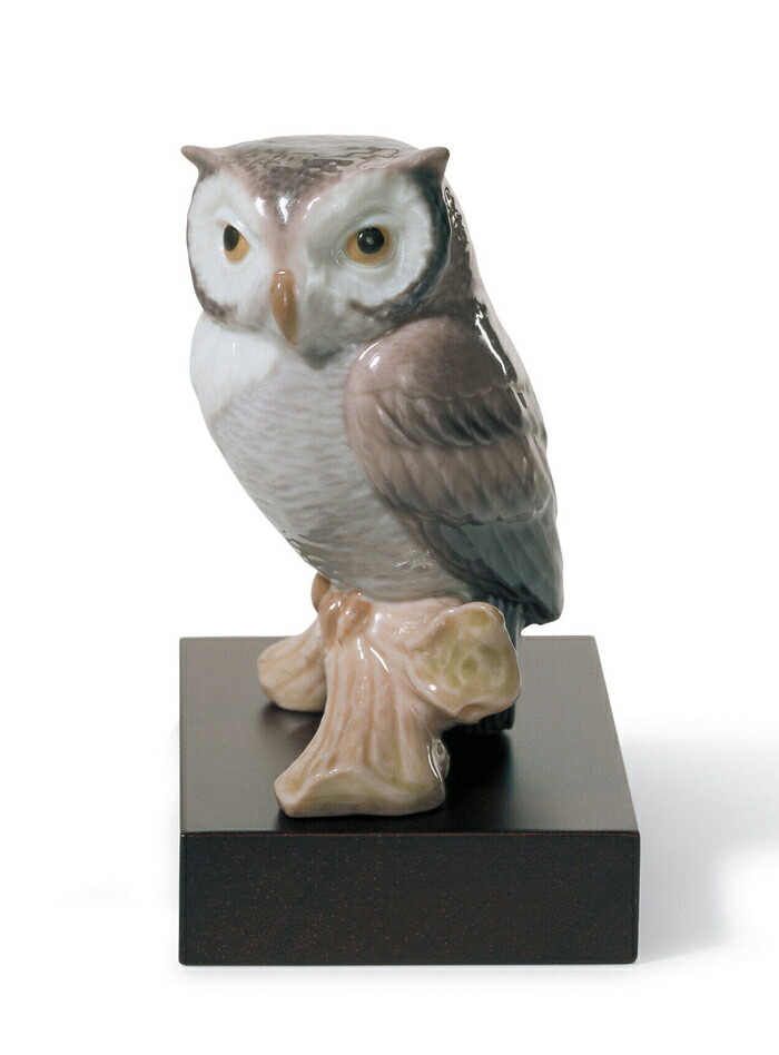 フクロウ 【正規品】リヤドロ LLADRO 鳥 梟 フィギュリン ポーセリン 磁器 人形 置物 インテリア 動物 プレゼント お祝い 新築 開業 玄関 オフィス リビング 縁起物 01008035