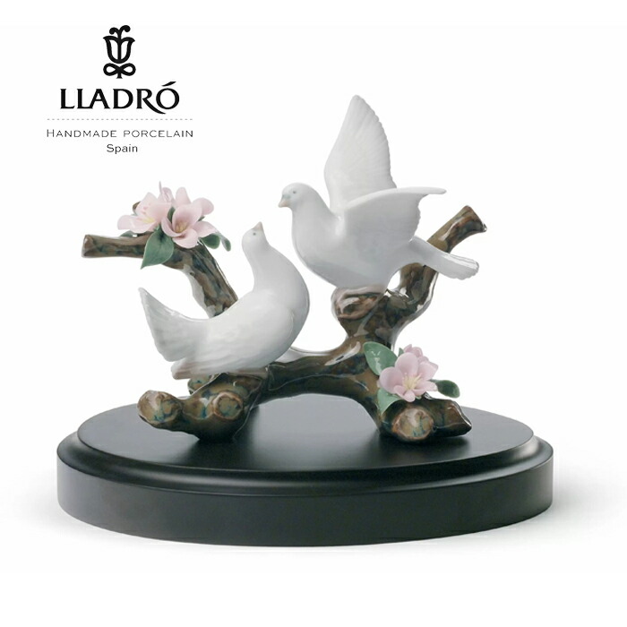 楽天市場】リヤドロ 平和の花かご 鳩 ハト 鳥 置物 01006579 LLADRO