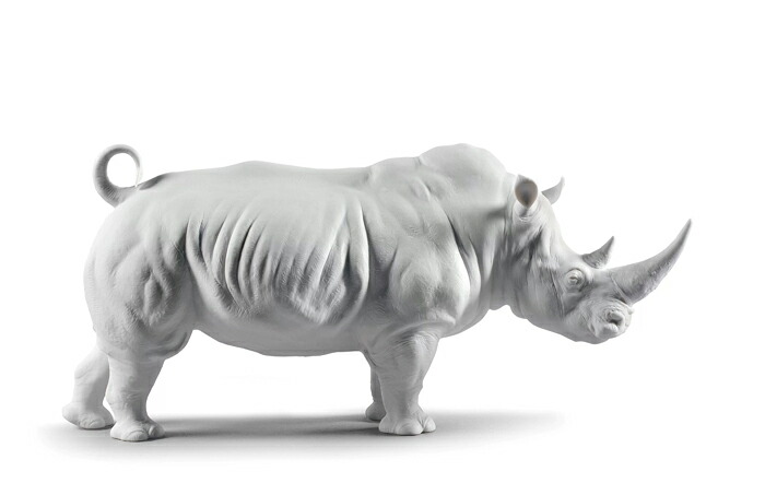 シロ犀 White  白 LLADRO リヤドロ  飾りつけ オブジェ 室内装飾 あやつり人形 瀬戸もの 愛くるしい 今めかしい エスパニア 差し上げ物 部屋の入り口 祝賀会 造営 開業 癒し リビング 臥し所 事務室 事務室 【定め事品】 01009116
