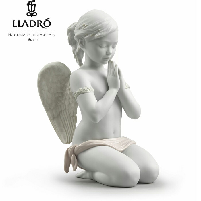Lladro 天使 フィギュア 約15cm　新品未使用 LLADRO リヤドロ 星の天使 フィギュア 人形 女性 女の子 花
