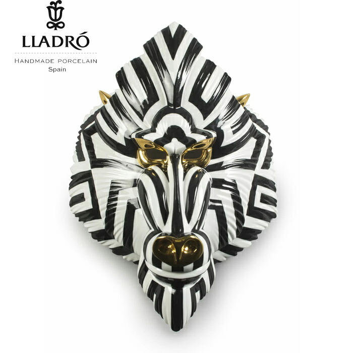 Mask Mandrill Black-Gold  LLADRO リヤドロ マンせん孔機 フィギュリン 01009405 飾りつけ オブジェ 室内装飾あやつり人形 瀬戸もの 愛くるしい エスパニア 差し上げ物 祝賀会 造営 開業 癒し リビング 臥し所 事務室 事務室 【定め事品】