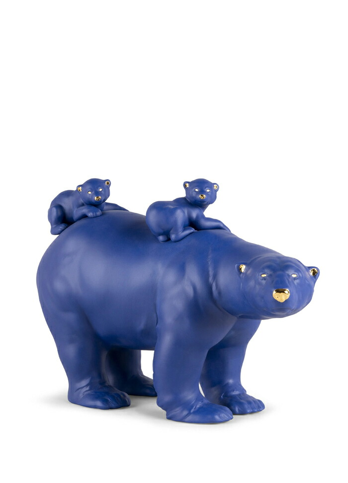 シロクマ Bold Blue 【制限事項品】LLADRO リヤドロ  飾りつけ 縁起物 オブジェ 室内装飾 あやつり人形 瀬戸もの 愛くるしげ 今めかしい エスパニア 差し上げ物 入り口・入口 祝い事 工作 開業 癒し リビング 寝部屋 事務室 事務室 【定まり品】 01009565