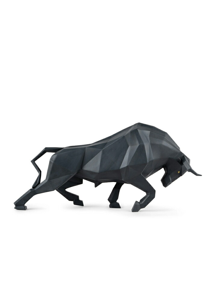 Origami ブル Black LLADRO 雄牛 黒 リヤドロ  飾りつけ オブジェ 室内装飾 あやつり人形 瀬戸もの 愛くるしい 今めかしい エスパニア 差し上げ物 部屋の入り口 祝賀会 造営 開業 癒し リビング 臥し所 事務室 事務室 【定め事品】 01009593