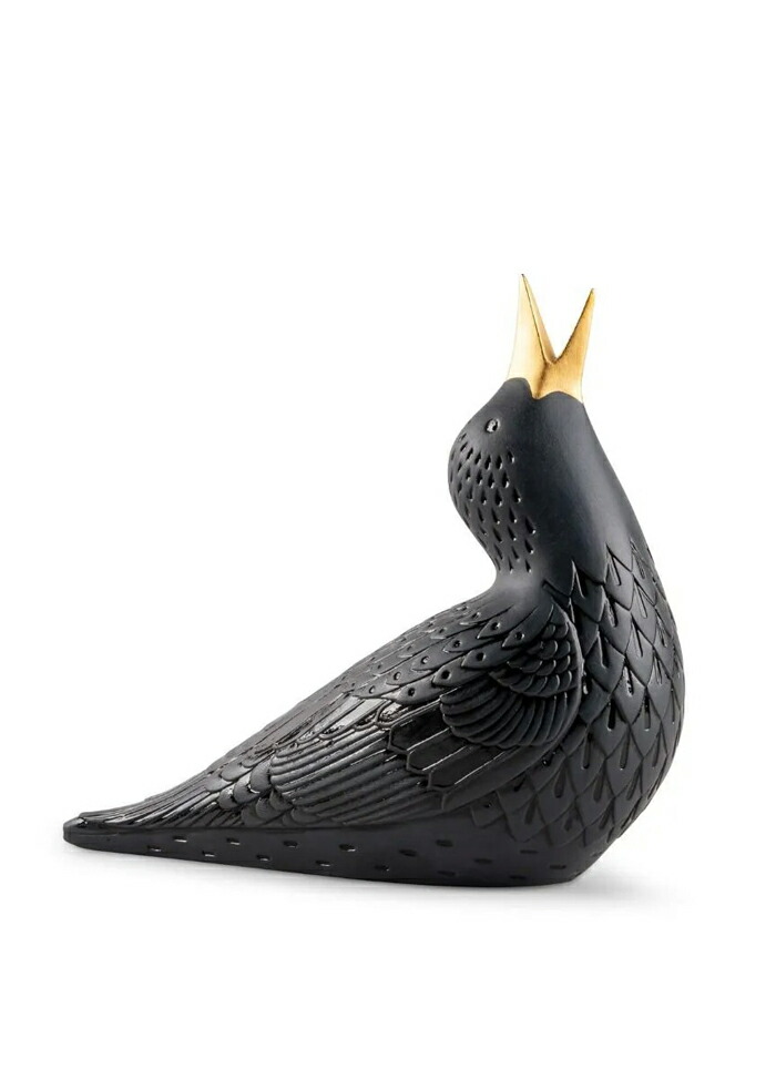 ムクドリ I Black LLADRO リヤドロ 椋鳥 置物 オブジェ インテリア 人形 磁器 かわいい おしゃれ スペイン プレゼント 玄関 お祝い 新築 開業 癒し リビング 寝室 事務所 オフィス 【正規品】 01009676