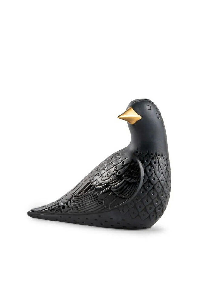 ムクドリ II Black LLADRO リヤドロ 椋鳥 置物 オブジェ インテリア 人形 磁器 かわいい おしゃれ スペイン プレゼント 玄関 お祝い 新築 開業 癒し リビング 寝室 事務所 オフィス 【正規品】 01009677