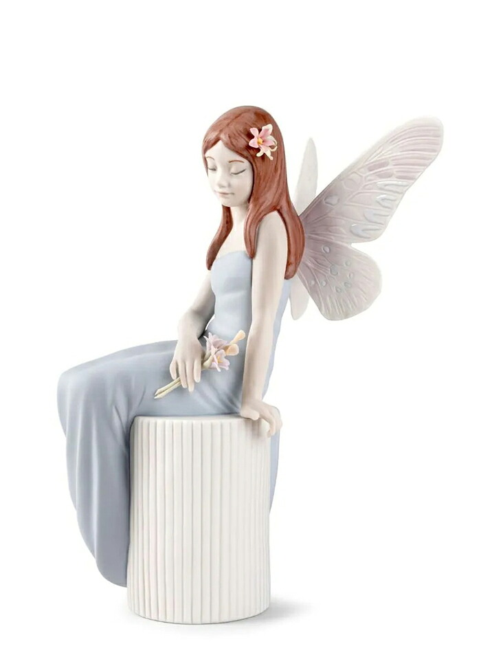 【9/1から値上げ】ニンフの羽休め LLADROリヤドロ 精霊 美少女 妖精 ファンタジー 置物 オブジェ インテリア 磁器 かわいい スペイン プレゼント お祝い 出産 新築 開業 癒し リビング 寝室 事務所 オフィス 【正規品】01009684|ジュエリー うらら