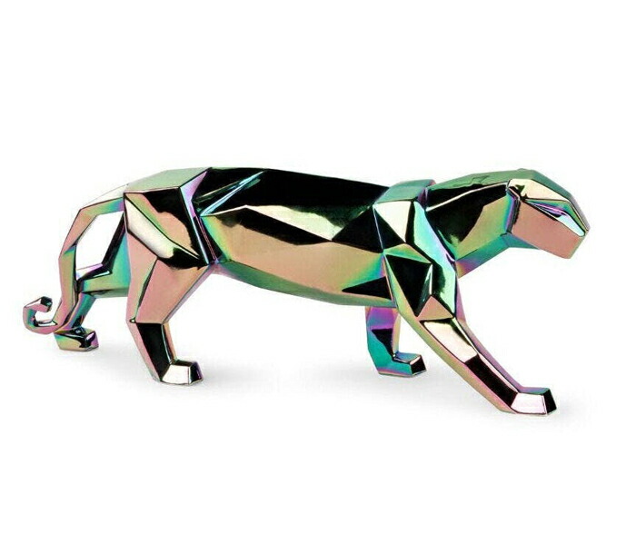 Origami パンサー Iridescent リヤドロ LLADRO 豹 虹色 玉虫 ヒョウ フィギュリン 新作 ポーセリン 磁器 人形 置物 インテリア 赤 保証 動物 折り紙 プレゼント お祝い 新築 開業 玄関 オフィス リビング 【正規品】01009691