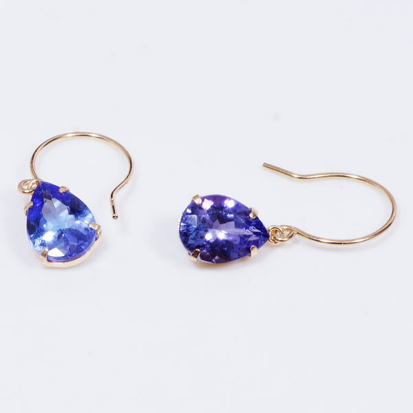 Angold Rare Jewel Tanzanite Special Service Product 18 Karat Rare Jewel Tanzanite Special Service Product 18 Karat Gold Large Drop Of American Pierced Earrings Meter 2 Carats Pair Shape December Stone Amulet