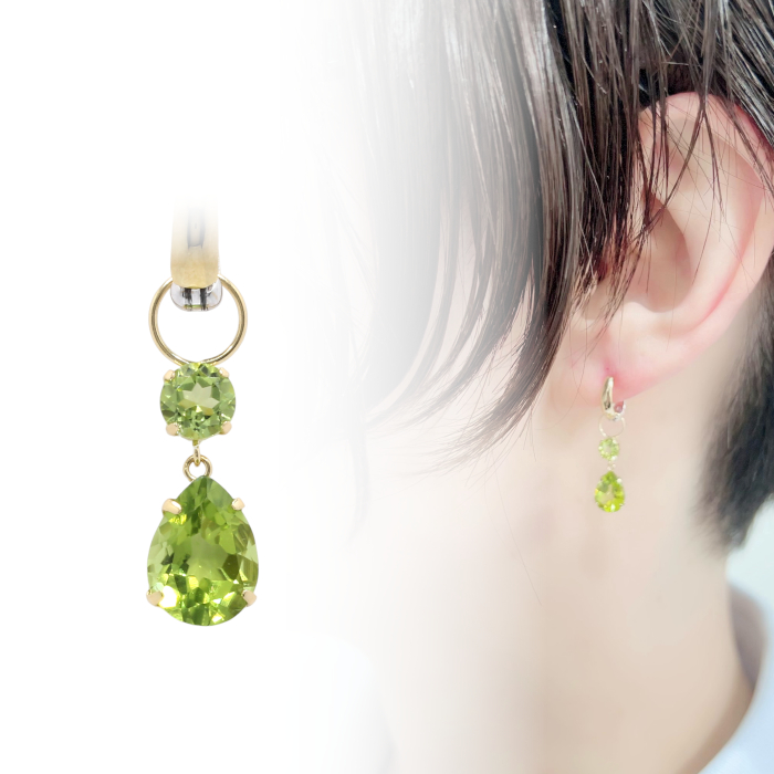 チャームのみ ペリドット ダイヤ K18 楽天市場】K18 1.6ct ペリドット チャーム ダイヤ 0.1ct 18金 8