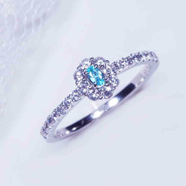 楽天市場】パライバトルマリン-0.57ct&ダイヤモンド デザイン
