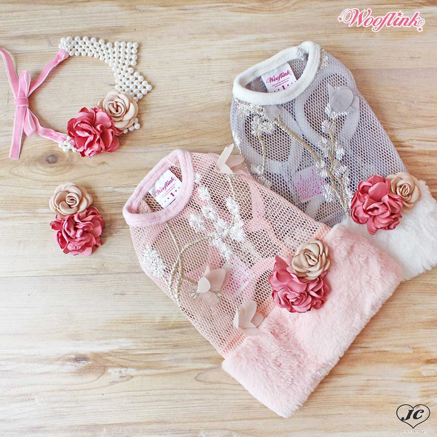 市場 メール便対象 ネックレス 犬用 Florets 猫用 Wooflink Necklace ウーフリンク