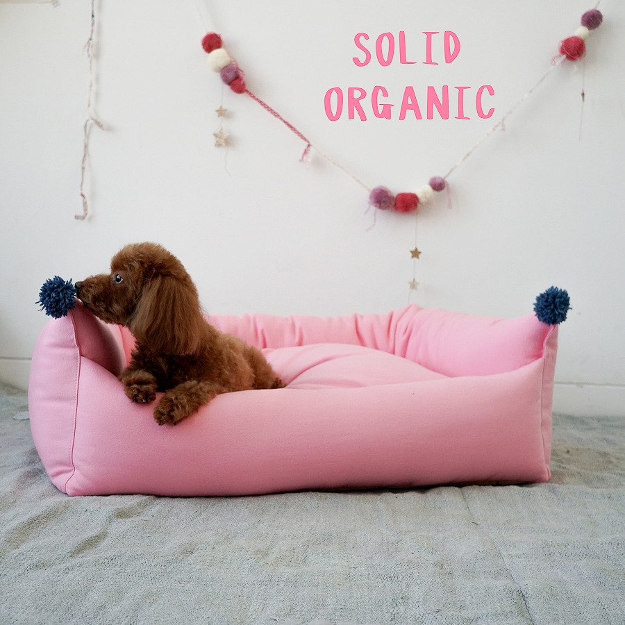 【送料無料】LouisDog(ルイスドッグ)(ルイドッグ)BlushBoom/SolidOrganic(グランドサイズ)小型犬シンプルハウスベッドピンクポンポンカシミアブレンド