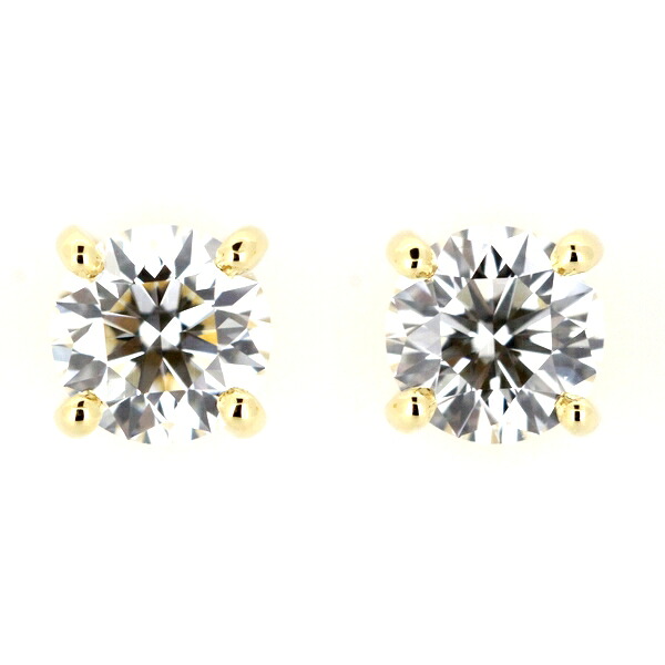 ダイヤモンド 0.200/0.203ct F/D-VVS2-VG ピアス K18YG【中古】|株式会社シェリィー宝飾