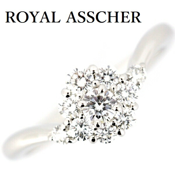 ASSCHER Pt950 ダイヤモンドリング ロイヤルアッシャー Pt950 ロイヤルアッシャーカット ダイヤモンド