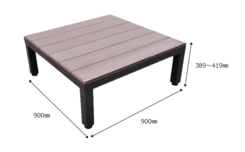 楽天市場 人工木ユニットデッキ オープン 900 900mm 全2色 ブラウン ダークブラウン Aks ウッドデッキ 樹脂 キッド Jj Prohome