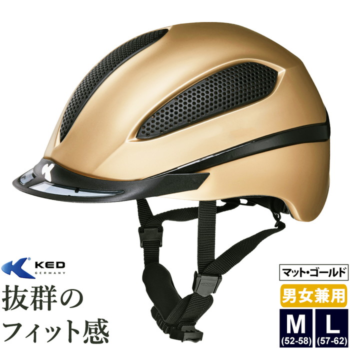 代引不可 KED 乗馬 ヘルメット PASO マット ゴールド 乗馬用品 乗馬