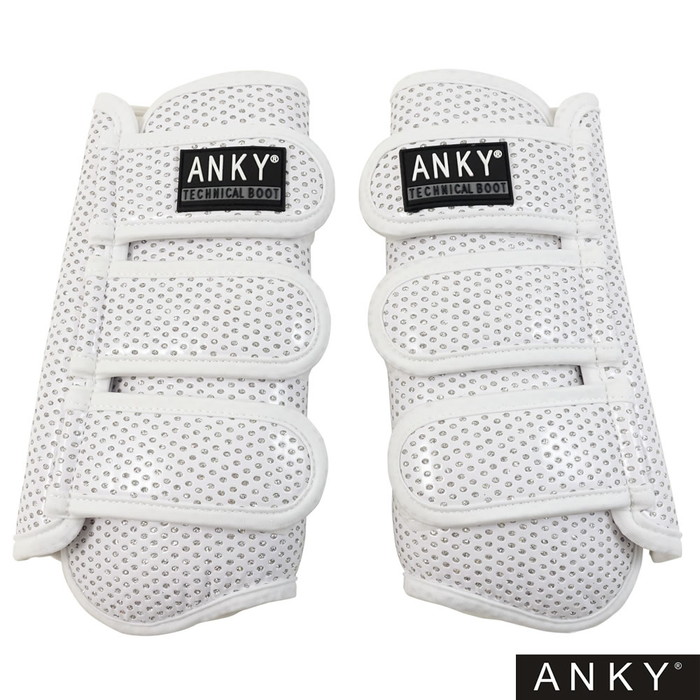 【貨物輸送無料】ANKY テクニカル・ホースブーツ AHB1 決定づける2点仕掛ける（白いこと） | 馬 プロテクター 導管ブーツ 足用 レッグ 前脚 うしろ足 前脚 後脚 前肢 うしろ足 肢 足 脚 テンドンブーツ 純種 キラキラ レッグプロテクター 白 乗り馬 乗り馬用 乗り馬備品 ハーネス アン足懸かり SSSP3S