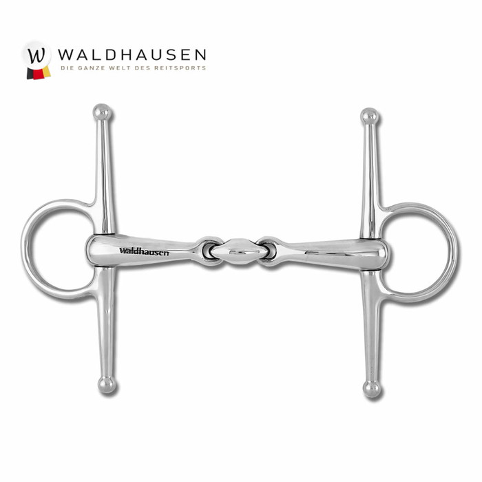 【送料無料】Waldhausen ステンレス Wジョイント フルチーク銜 WB30 125mm/135mm/145mm | ハミ ダブル ジョイント フルチーク H型 チークビット ソリッド 銜 はみ 枝 枝ハミ 枝バミ 枝ばみ 枝銜 太さ16mm ビット 馬 乗馬 乗馬用 乗馬用品 馬具