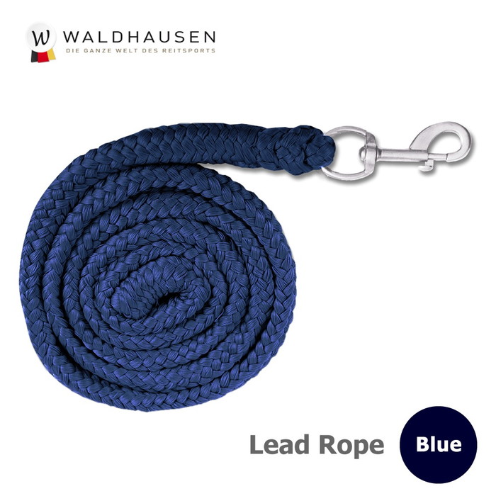 Waldhausen シンプル 【SALE／90%OFF】 リードロープ WRE1 ネイビー 2m 割引価格 ロープ 紺 紺色 青 馬用 乗馬用品 乗馬 馬具 曳き手 乗馬用 引手 馬 ブルー