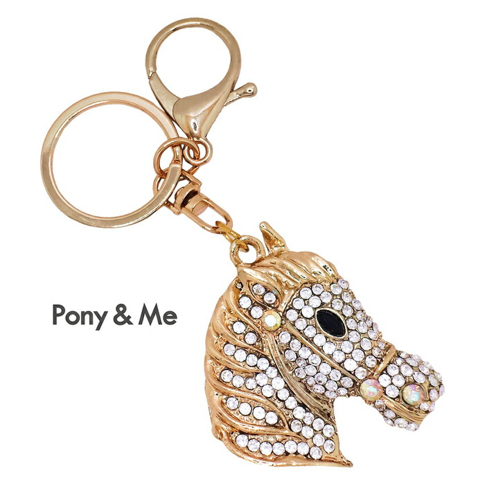 楽天市場】【送料無料】ラインストーン 馬 キーホルダー FKY1