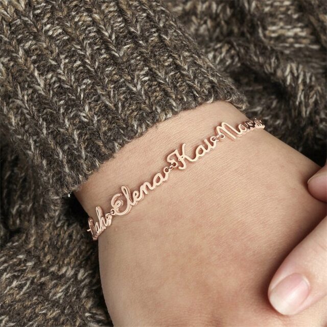 楽天市場】送料無料 男女兼用 名入れ ブレスレット 名前 ネーム