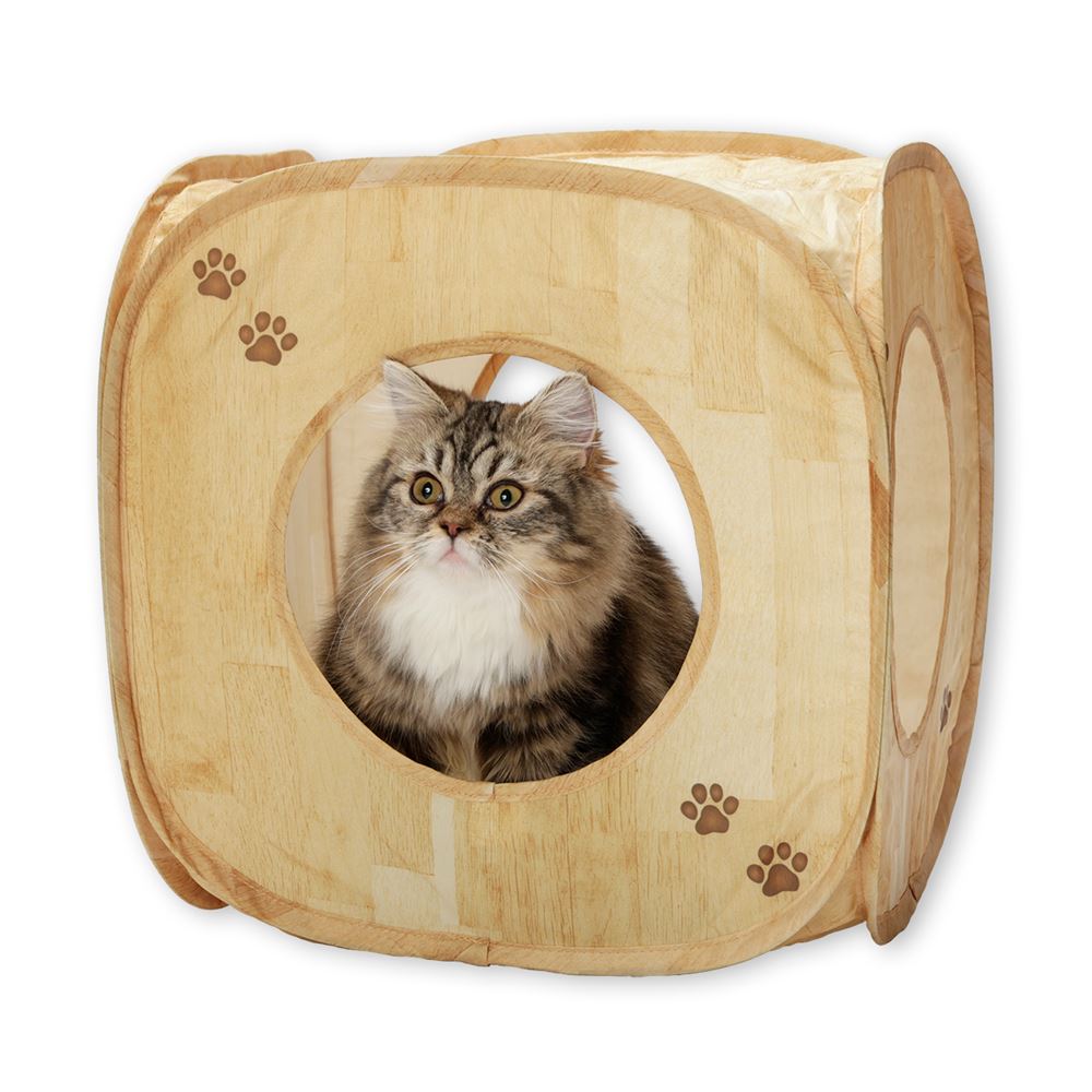 クーポン配布中 猫壱 キャットプレイキューブ トンネル おもちゃ ハウス 猫