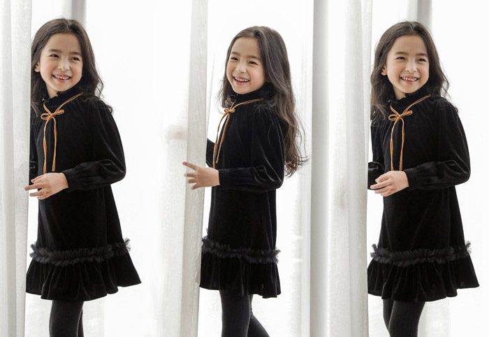 子供服 長袖ワンピース フォーマル 裏起毛 韓国子供服 ドレス ワンピースドレス 発表会 演奏会 ネイビー 長袖ワンピース 入園式 卒園式 入学式パーティ 韓国子供服 こどもドレス 100 110 1 130 140 150 160cm 女の子 全品13 Offクーポン2点以上で 子供服 長袖