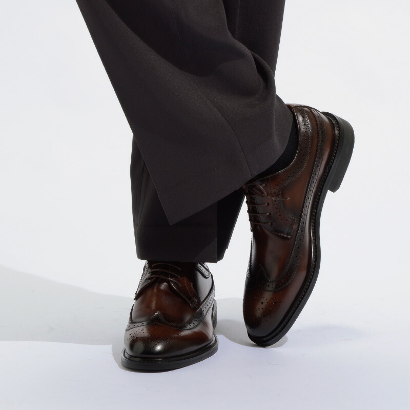 年最新海外 本革 ウイングチップシューズ 3 5cmup シークレットシューズ 人気ショップが最安値挑戦 Gsp Sib Ru