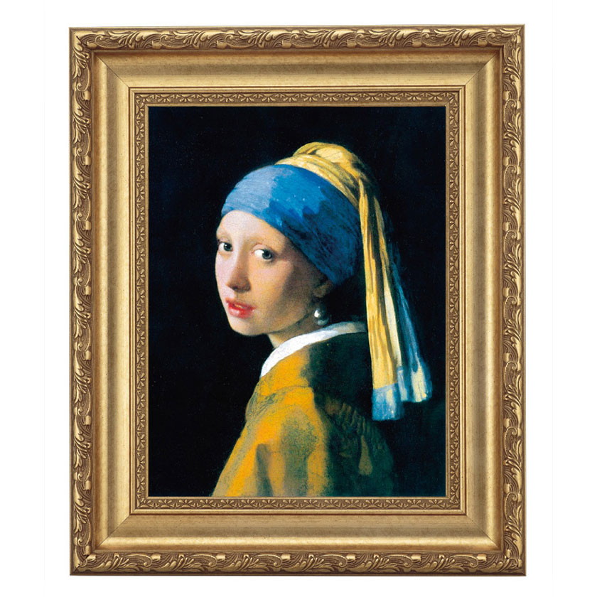 油絵 人物画 フェルメール 真珠の耳飾りの少女 西洋絵画 青ターバン