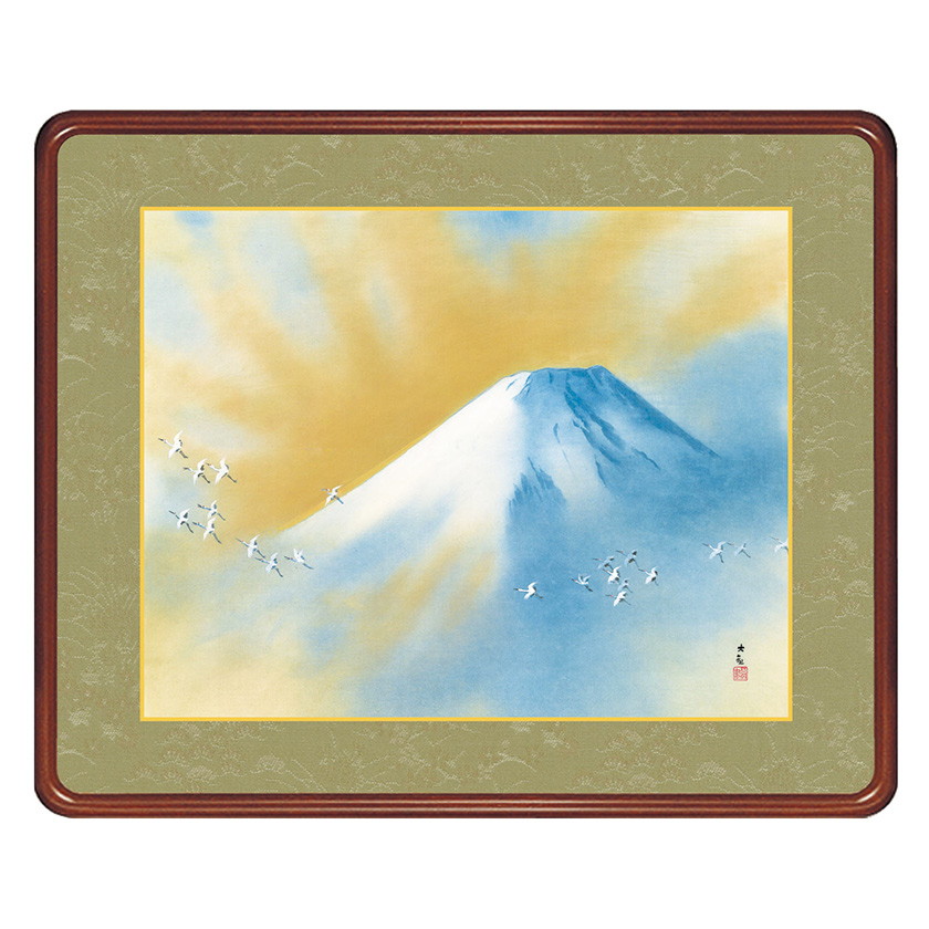 横山大観、【海暾】、希少画集画より、状態良好、新品高級額装付 横山大観 「海暾」 複製絵画 額装 美術品 レプリカ : 美術品