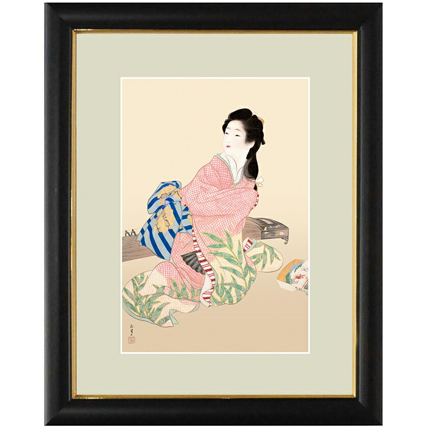 楽天市場】上村松園 「 神ひな之図 」 シルクスクリーン 版画【新古品