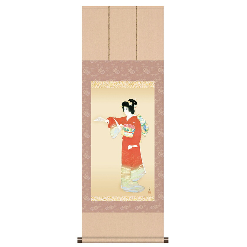 楽天市場】上村松園 「 鼓の音 」 掛軸 高級複製版画 【中古】 : 内田画廊