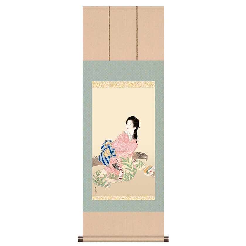 楽天市場】上村松園『 志ゃぼん玉 』軸装 【東京書芸館
