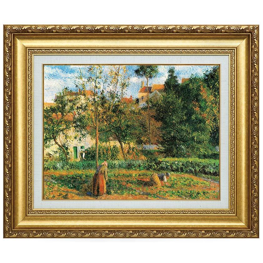 ピサロ（1830年～1903年）「エルミタージュの菜園」 立体複製名画 美術品 インテリア