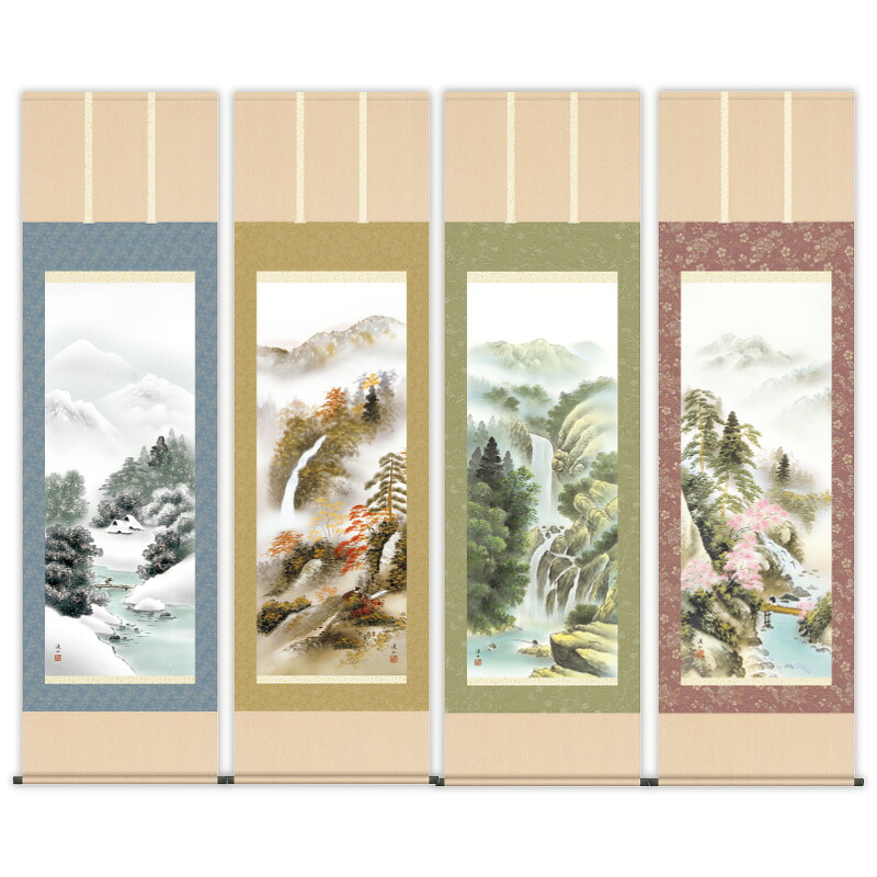 伊藤渓山 四季山水 4点セット｜光ネット組合 店