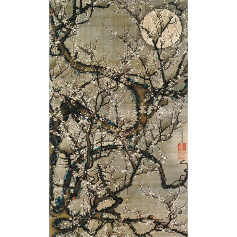 楽天市場】伊藤若冲 動植綵絵 牡丹小禽図 高級仕様 掛軸 美術品