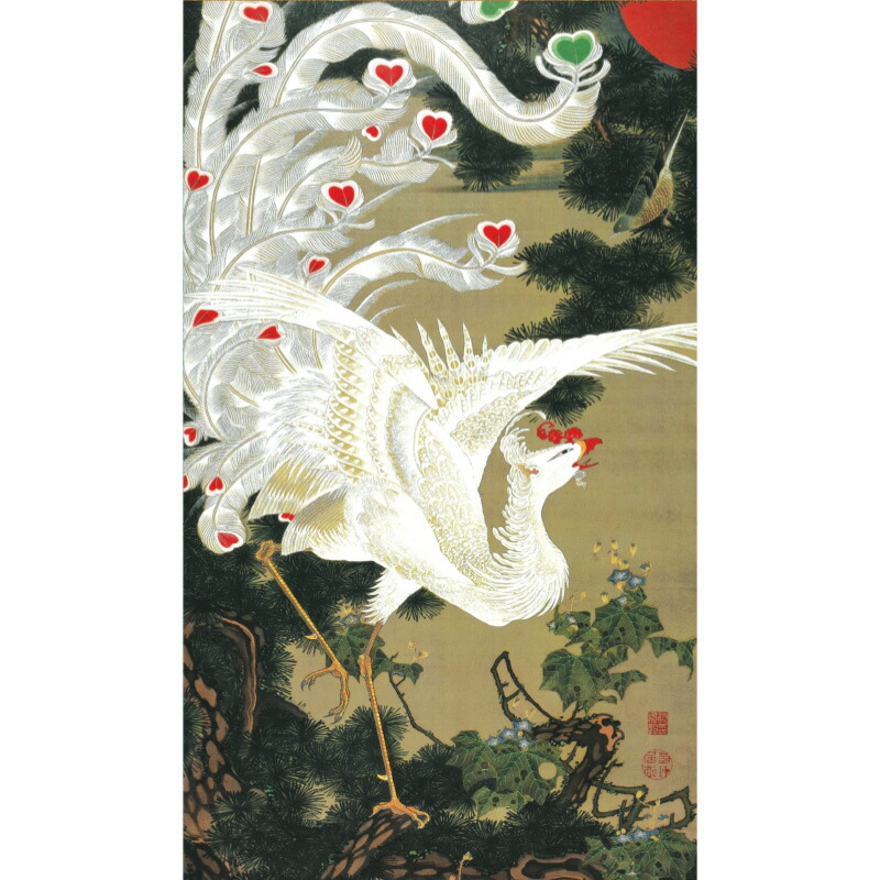 楽天市場】伊藤若冲 『 老松白鳳図 』『 老松孔雀図 』 川島桜谷