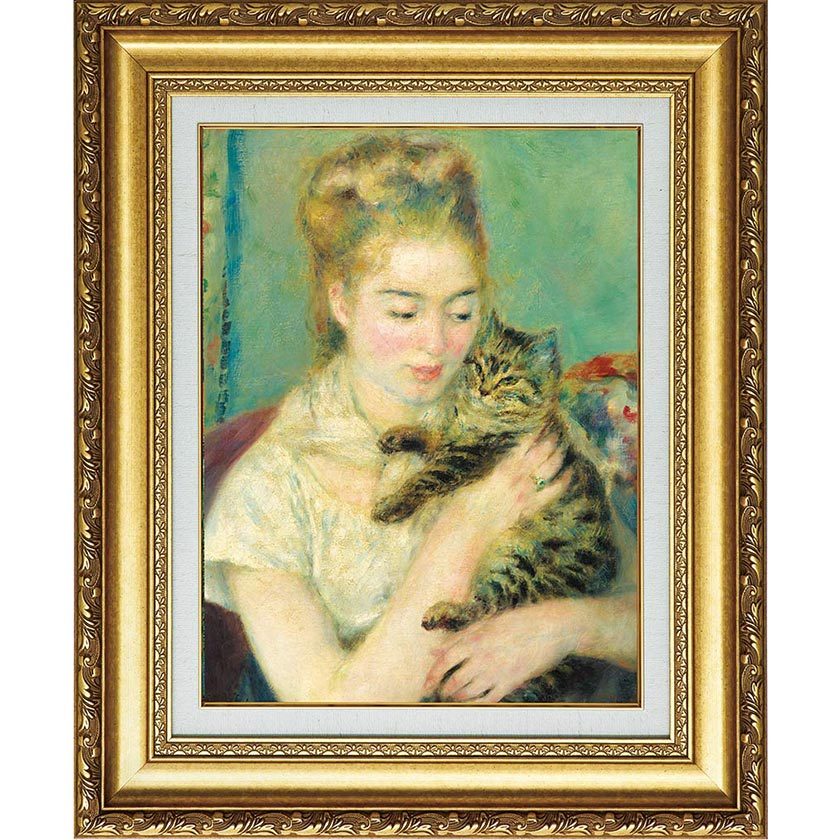 レイノルズの少女と犬の絵画額縁 レイノルズの少女と犬の絵画の彫刻額縁