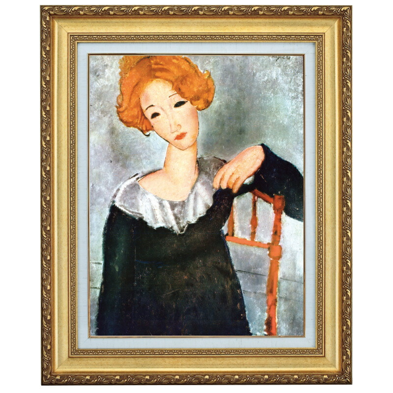 アメデオ・モディリアーニ「赤毛の女」10号 立体複製名画 美術品 インテリア｜光ネット組合 店