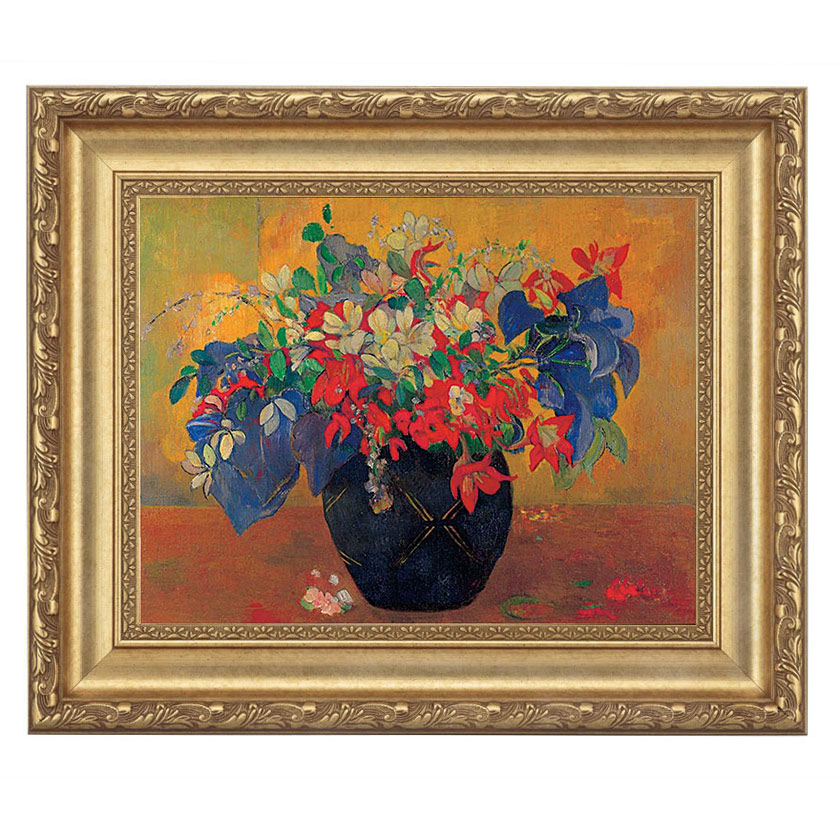 楽天市場】ゴッホ「青い花瓶の花」 4号 立体複製名画 美術品