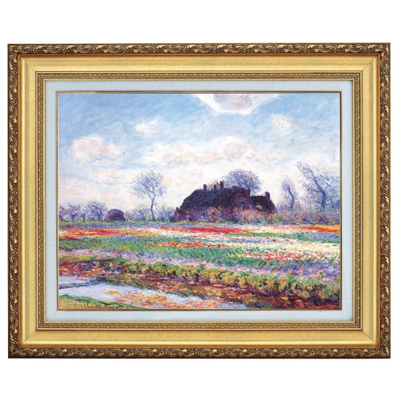 立体複製名画 モネ 「サッセンハイムのチューリップ花畑」 10号|光ネット組合 店