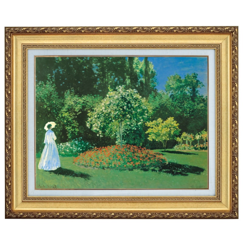 立体複製名画 モネ 庭の女 4号 5％OFF